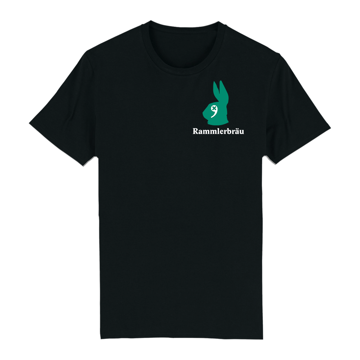 Rammlerbräu T-Shirt Logo klein Herzseite [schwarz]