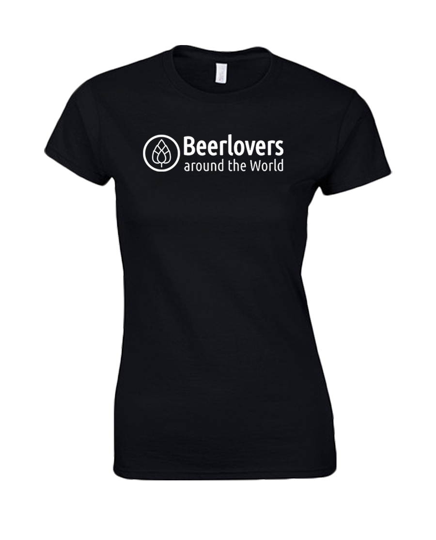 Girlie Shirt Beerlovers Logo [schwarz]