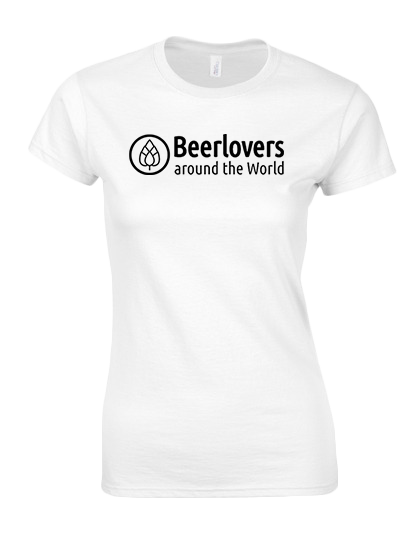 Girlie Shirt Beerlovers Logo [weiß]